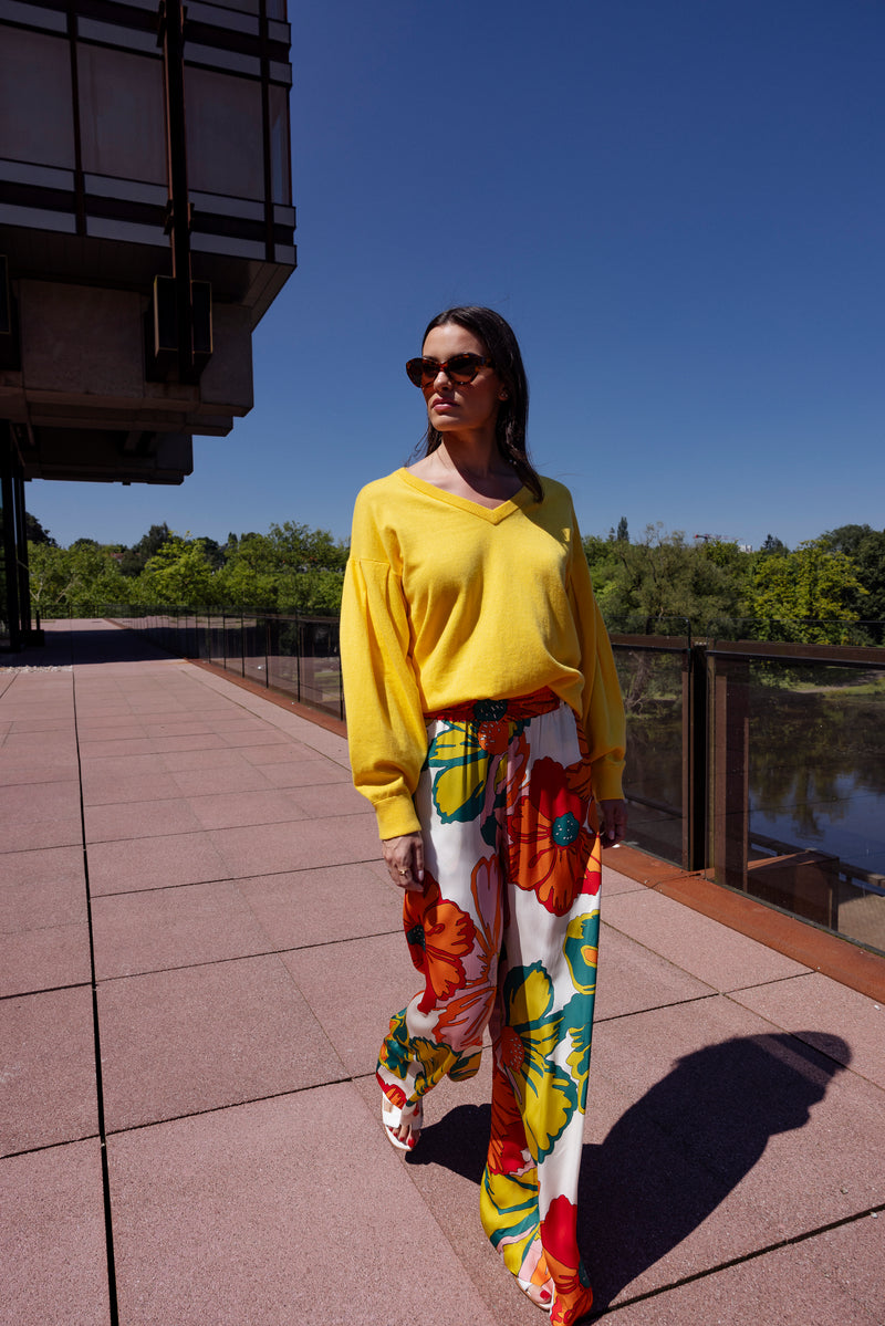 PALOMA PANT WHITE FLOWER