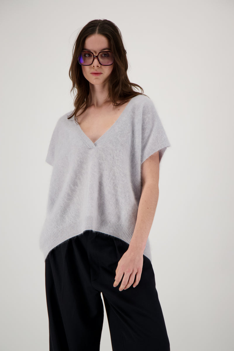THE FAYE TOP IN BRUSHED CASHMERE