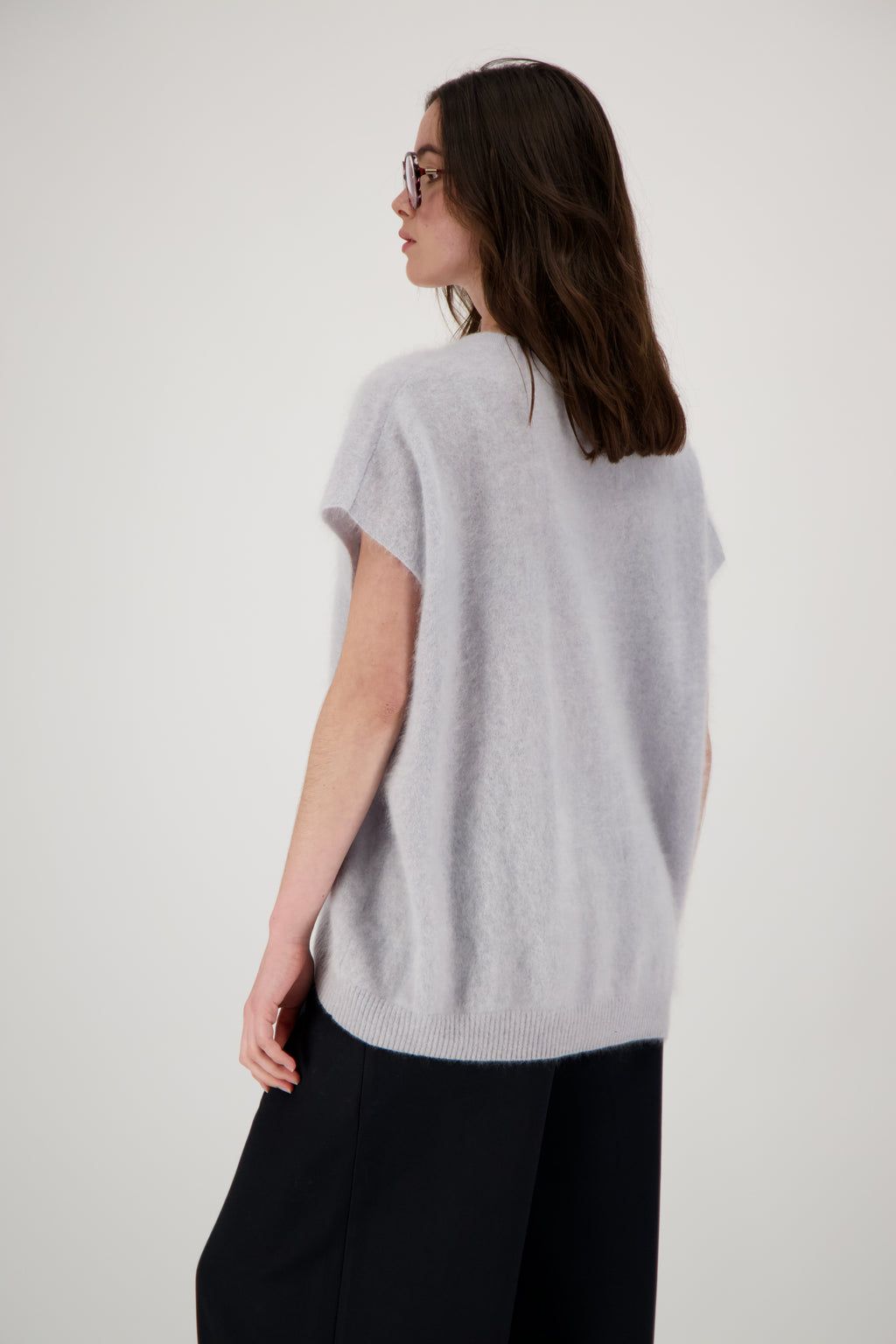 THE FAYE TOP IN BRUSHED CASHMERE