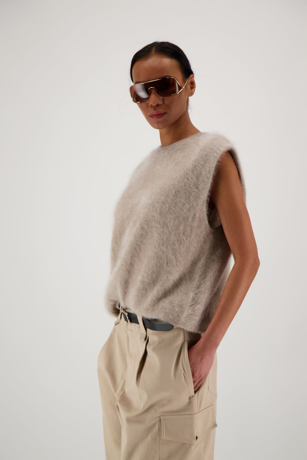THE MONA TOP IN BRUSHED CASHMERE