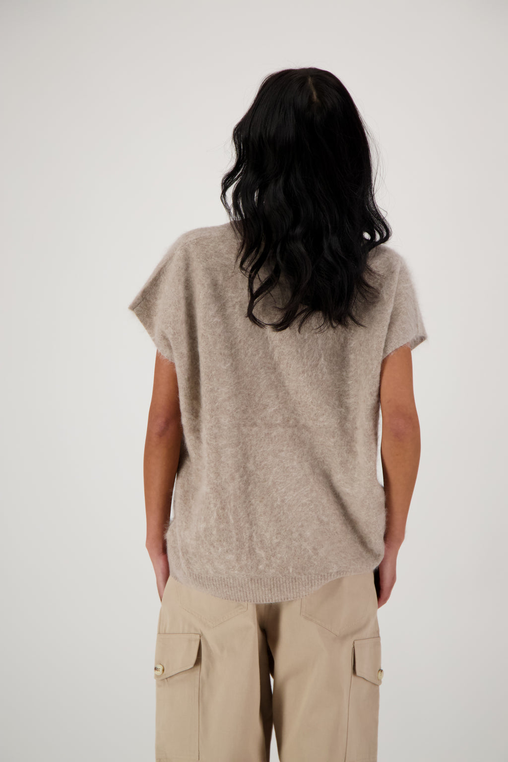 THE FAYE TOP IN BRUSHED CASHMERE