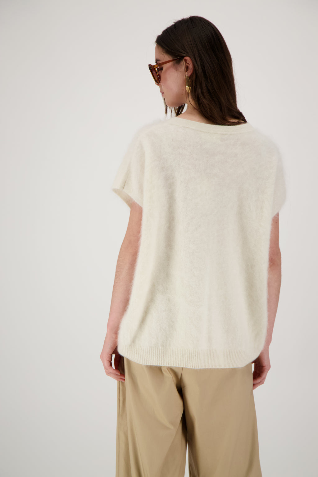 THE FAYE TOP IN BRUSHED CASHMERE