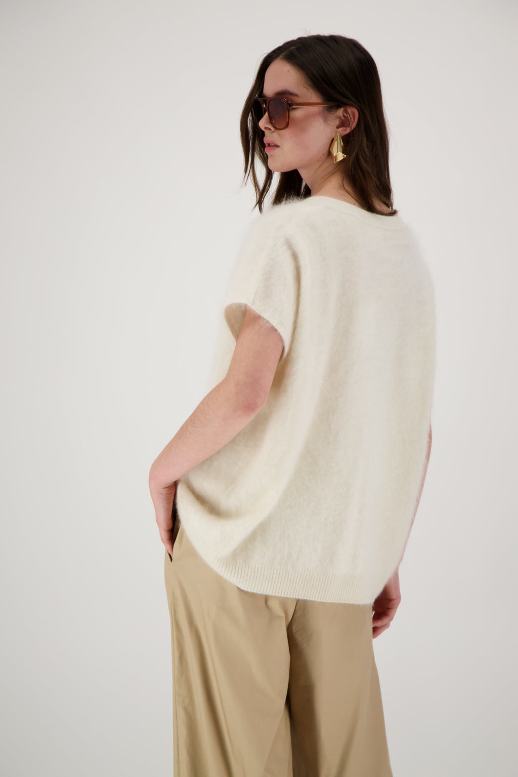 THE FAYE TOP IN BRUSHED CASHMERE