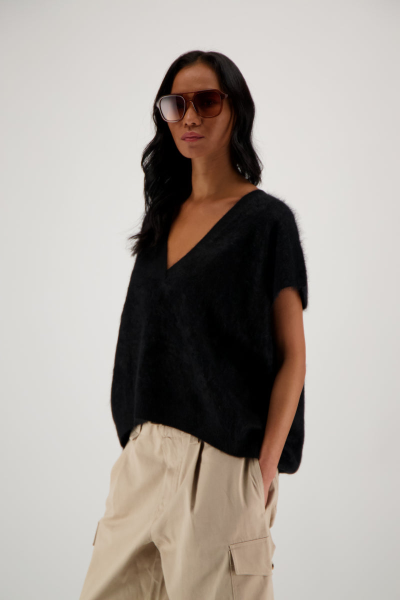 THE FAYE TOP IN BRUSHED CASHMERE