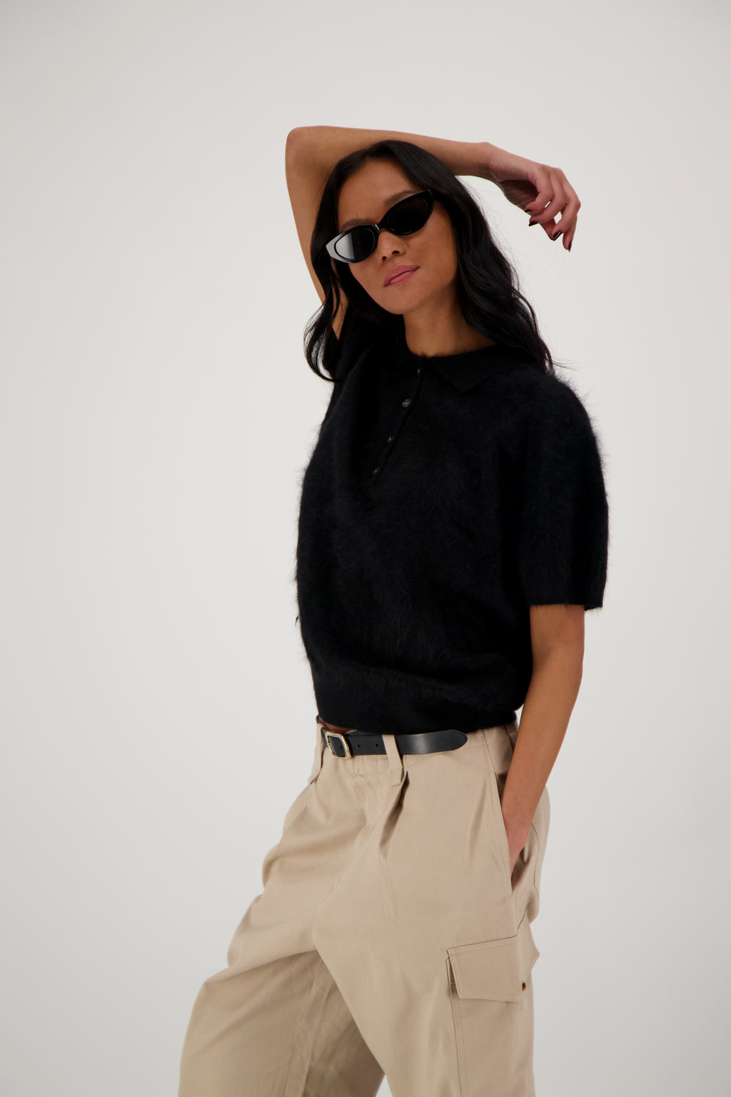 THE LEYA SWEATER IN BRUSHED CASHMERE