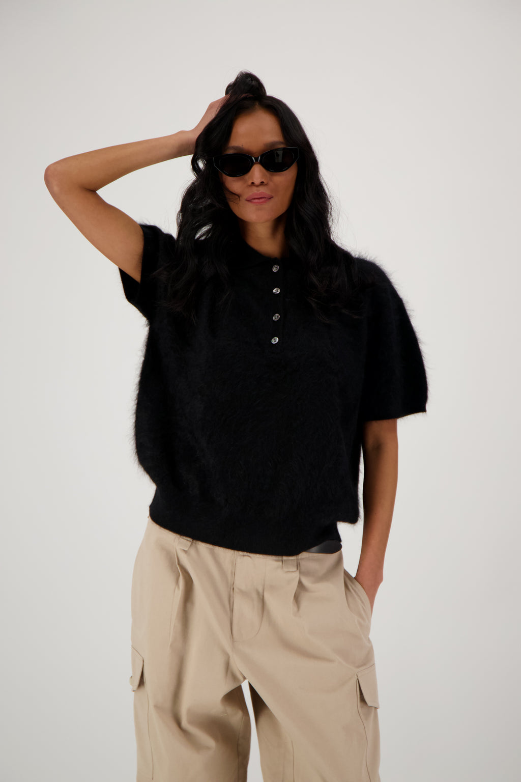 THE LEYA SWEATER IN BRUSHED CASHMERE