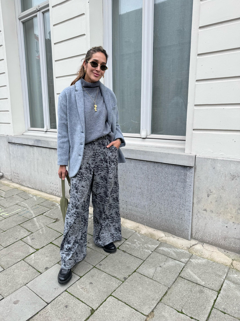 MADRID PANT GREY FLOWER