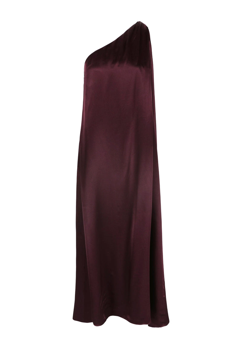 ATHENA ONE ARM DRESS BURGUNDY