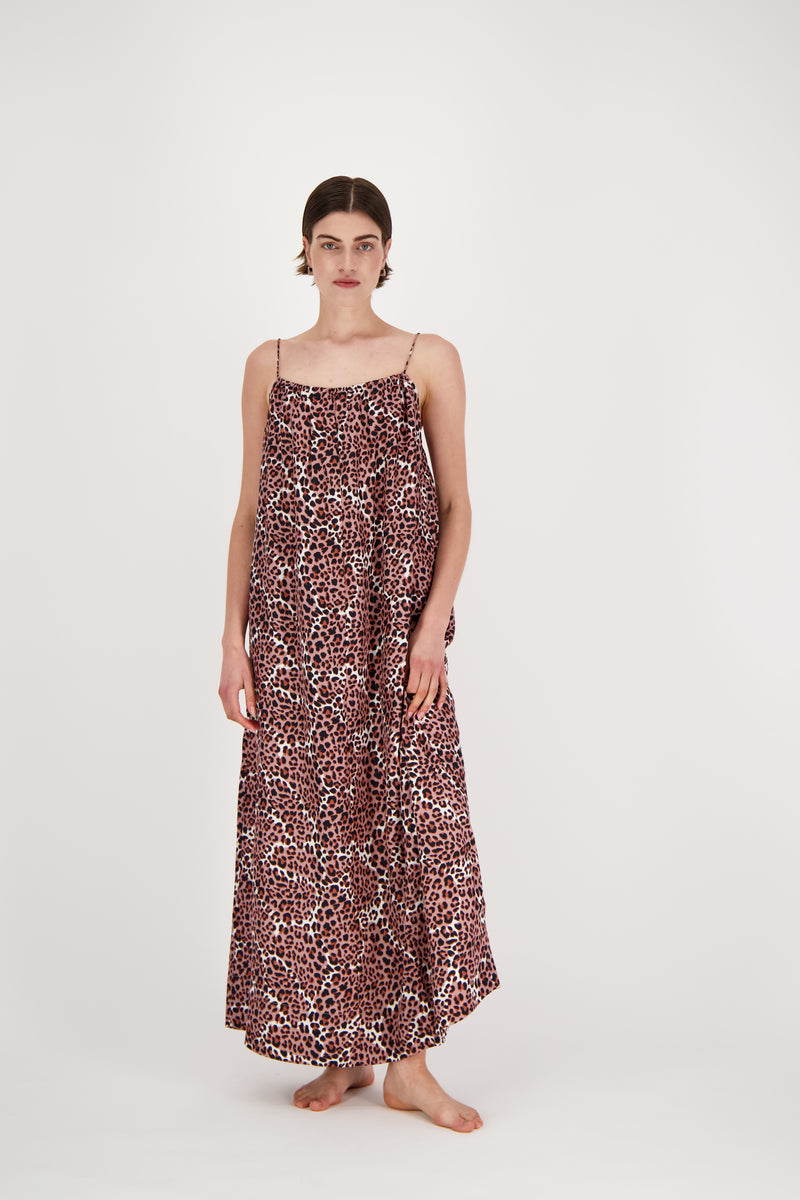 JACKIE SILK LEOPARD DRESS
