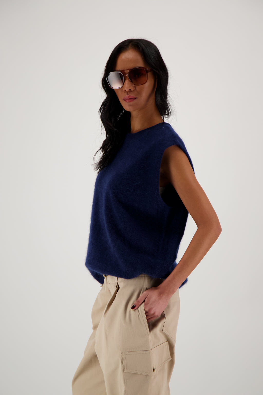 THE MONA TOP IN BRUSHED CASHMERE