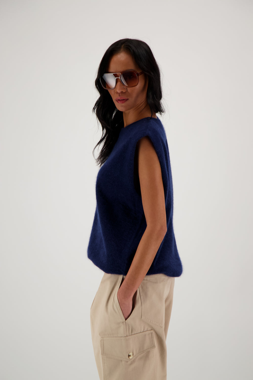 THE MONA TOP IN BRUSHED CASHMERE