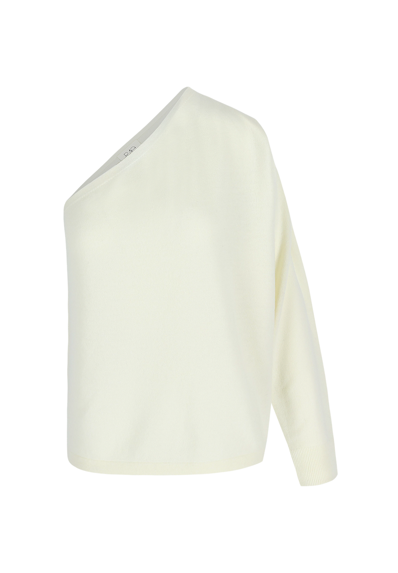 DAPHNE CACHEMIRE UNE ÉPAULE - BLANC CASSÉ