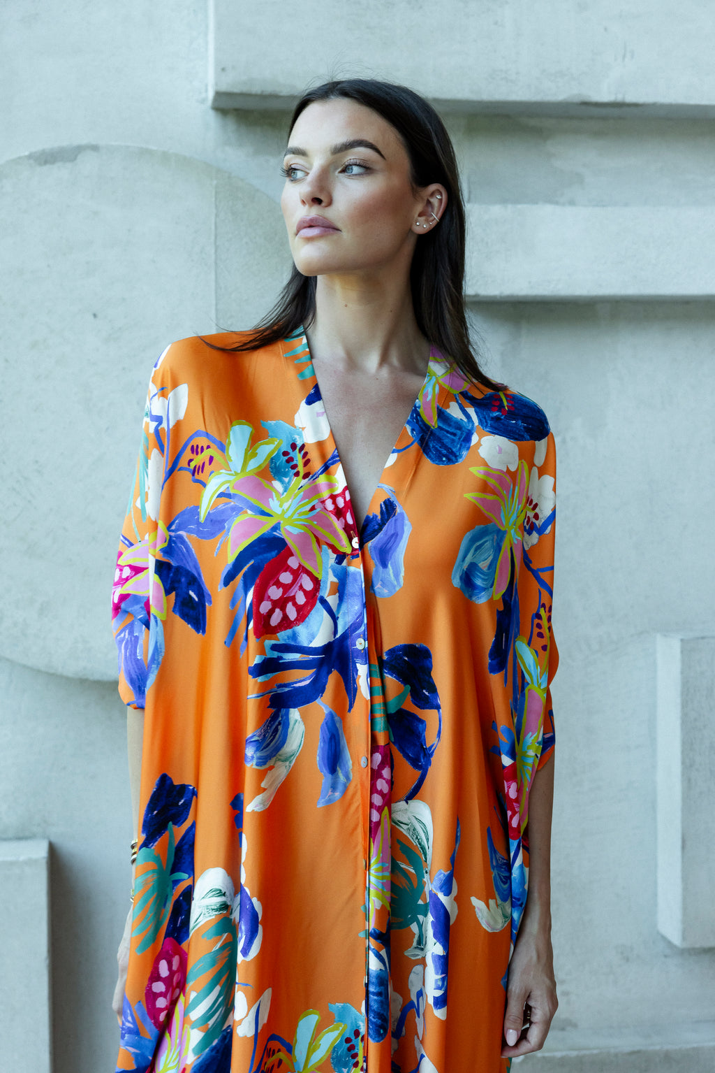 SOPHIA DRESS ORANGE FLOWER