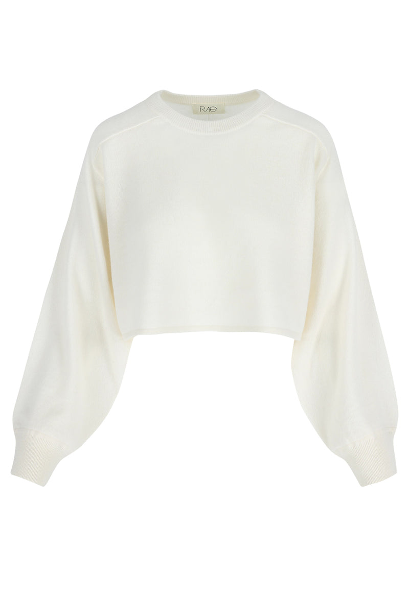 JULIA CROPPED CASHMERE IVORY