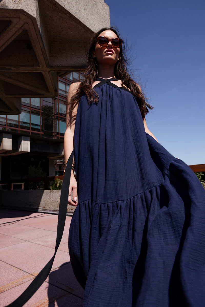GABRIELLA DRESS NAVY