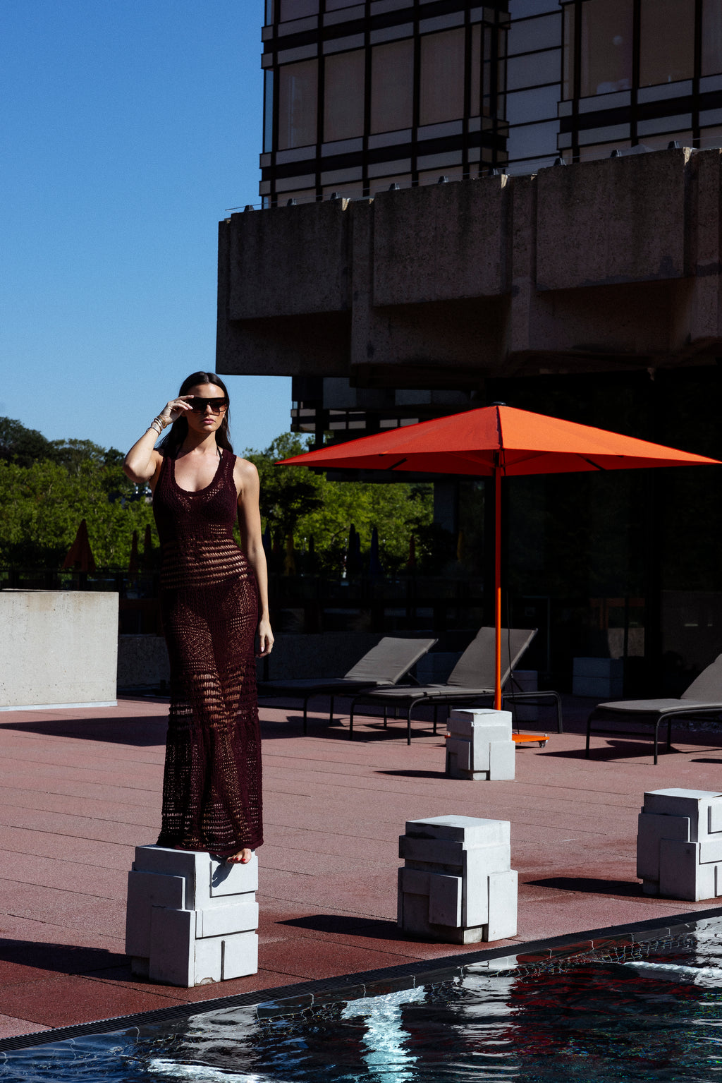 THE JOSEFIEN DRESS BROWN