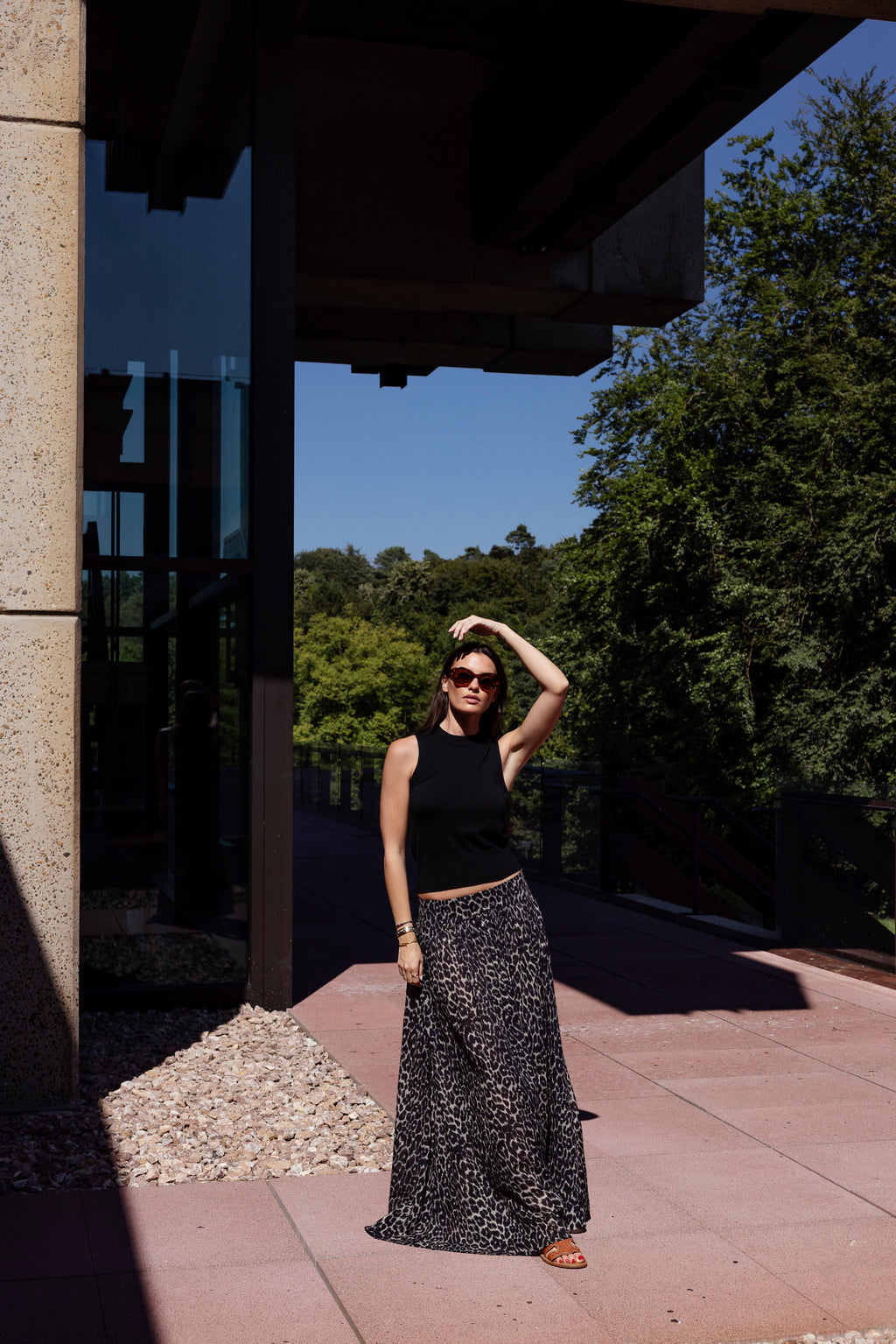 DEIRDRE MAXI SKIRT LEOPARD