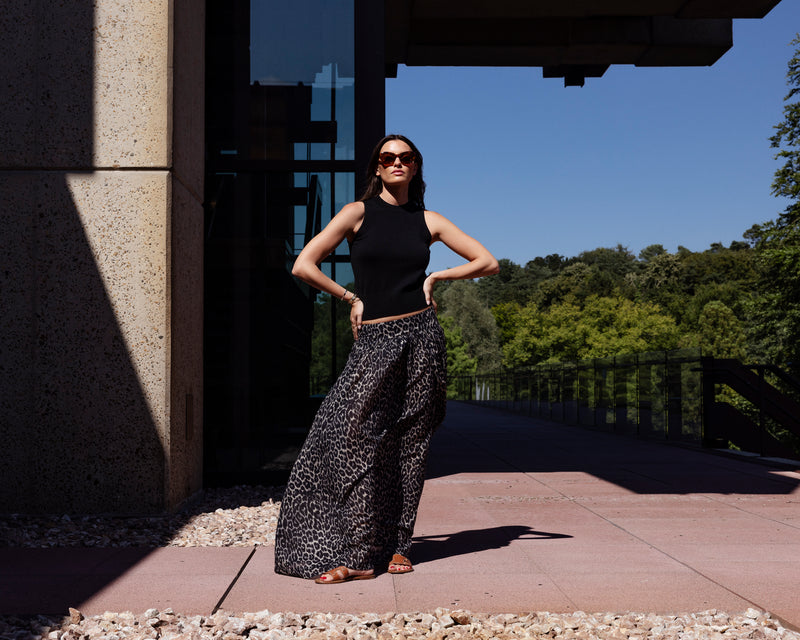 DEIRDRE MAXI SKIRT LEOPARD