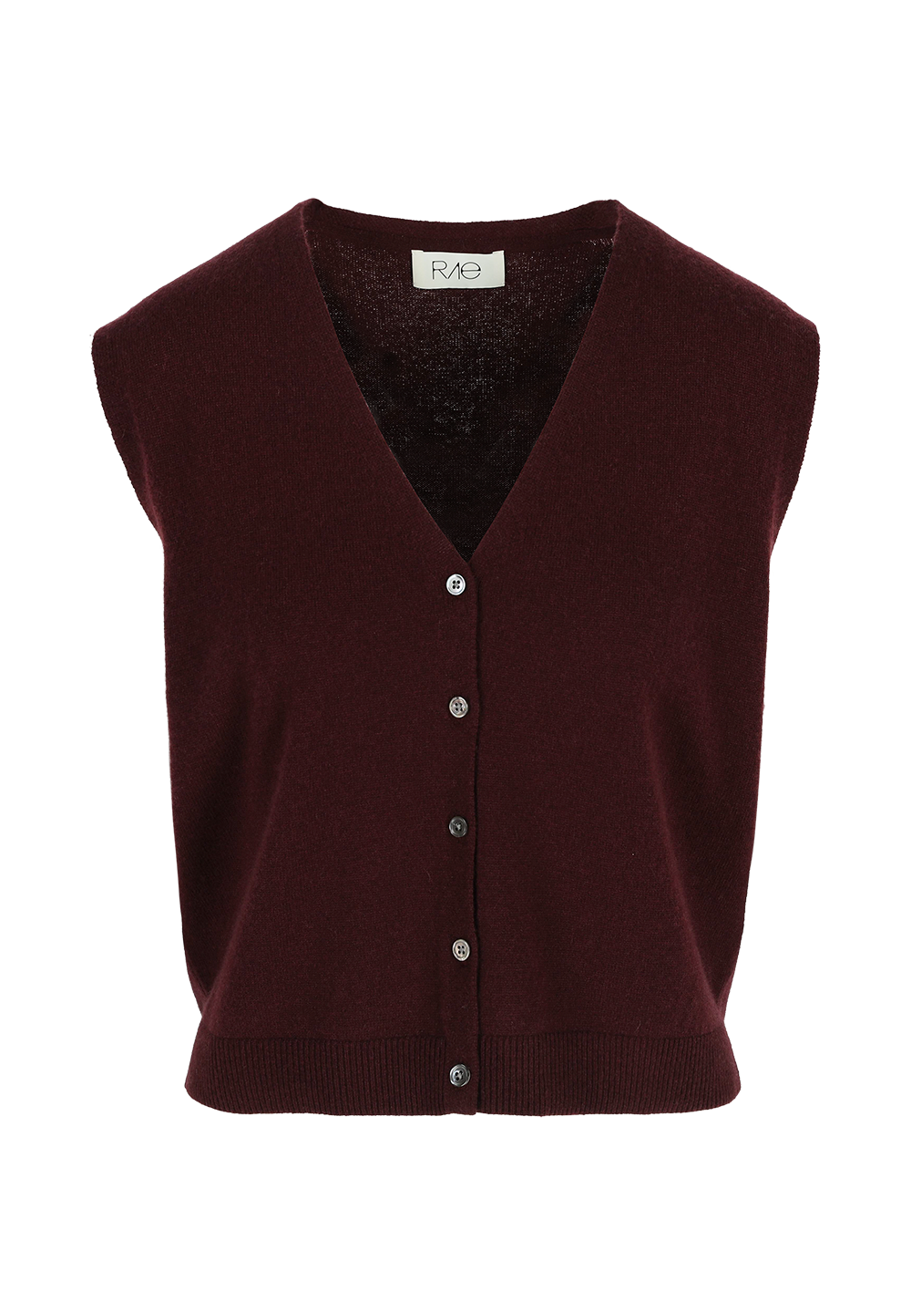 ANDY CASHMERE VEST BURGUNDY