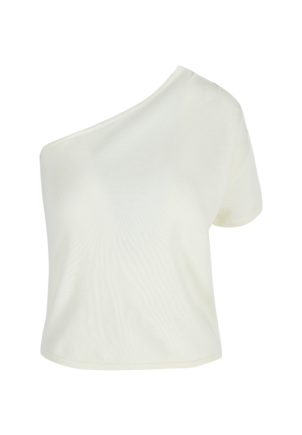 JACE ONE SHOULDER TOP CASHMERE IVORY