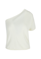 JACE ONE SHOULDER TOP CASHMERE IVORY