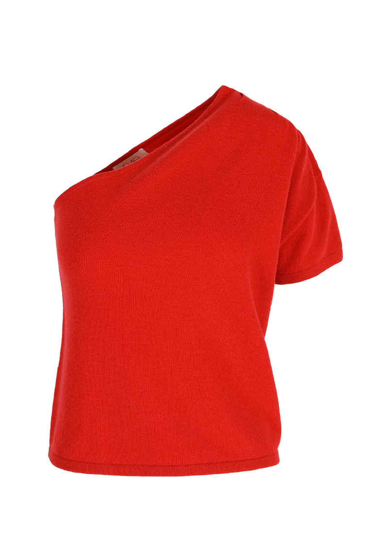 JACE ONE SHOULDER TOP CASHMERE LAVA