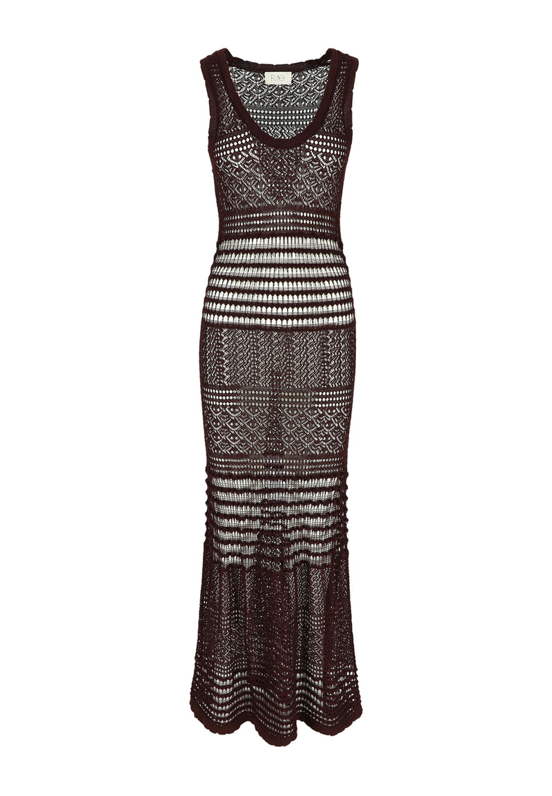 JOSEFIEN MAXI DRESS CHOCOLATE