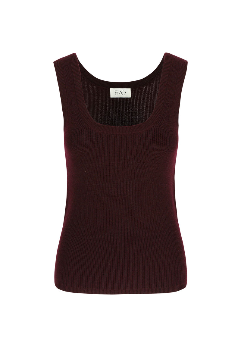 TANK TOP MERINO WOOL CHESTNUT