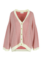 PAULIEN CARDIGAN RED/WHITE