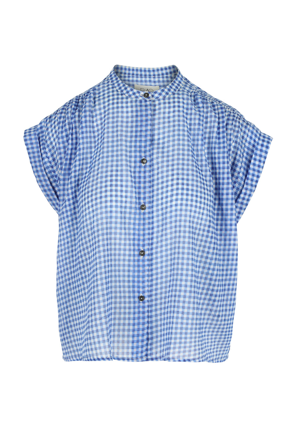GRETA BLOUSE BLUE/WHITE CHECK