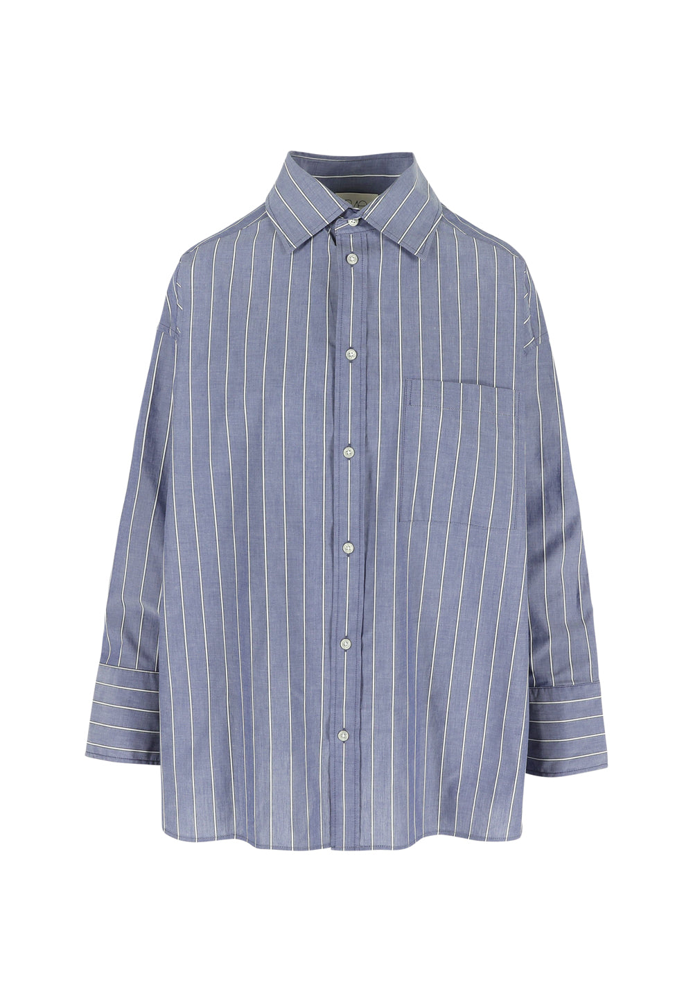 MILANO SHIRT BLACK/BLUE STRIPE