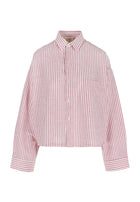 NIKKI SHIRT LINEN RED STRIPE