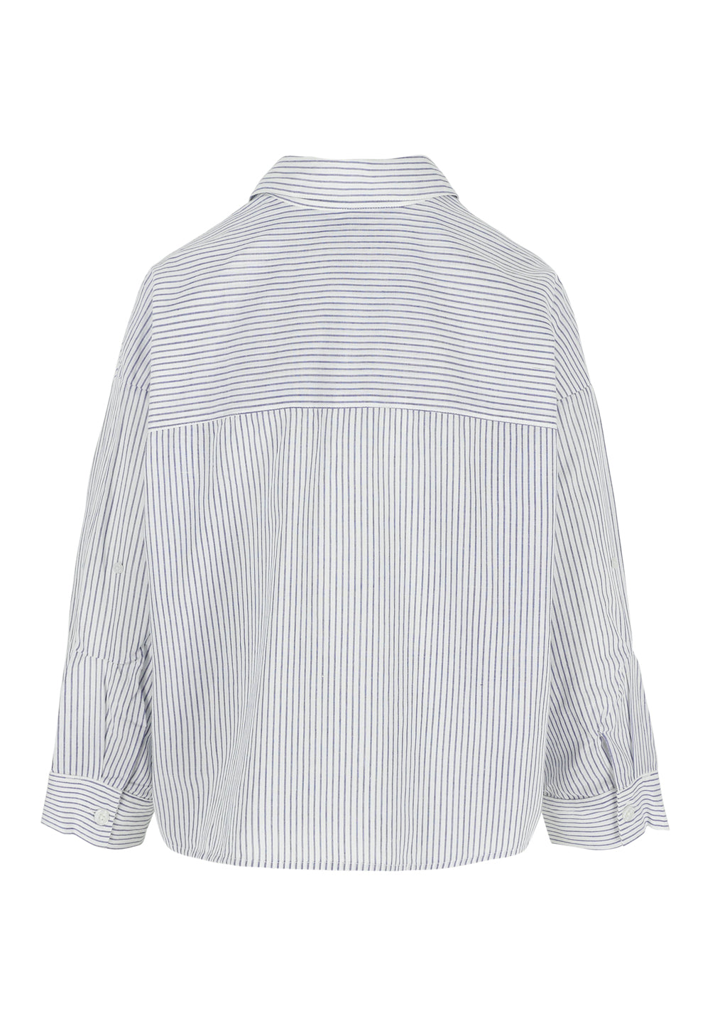 NIKKI SHIRT BLUE/WHITE PINSTRIPE