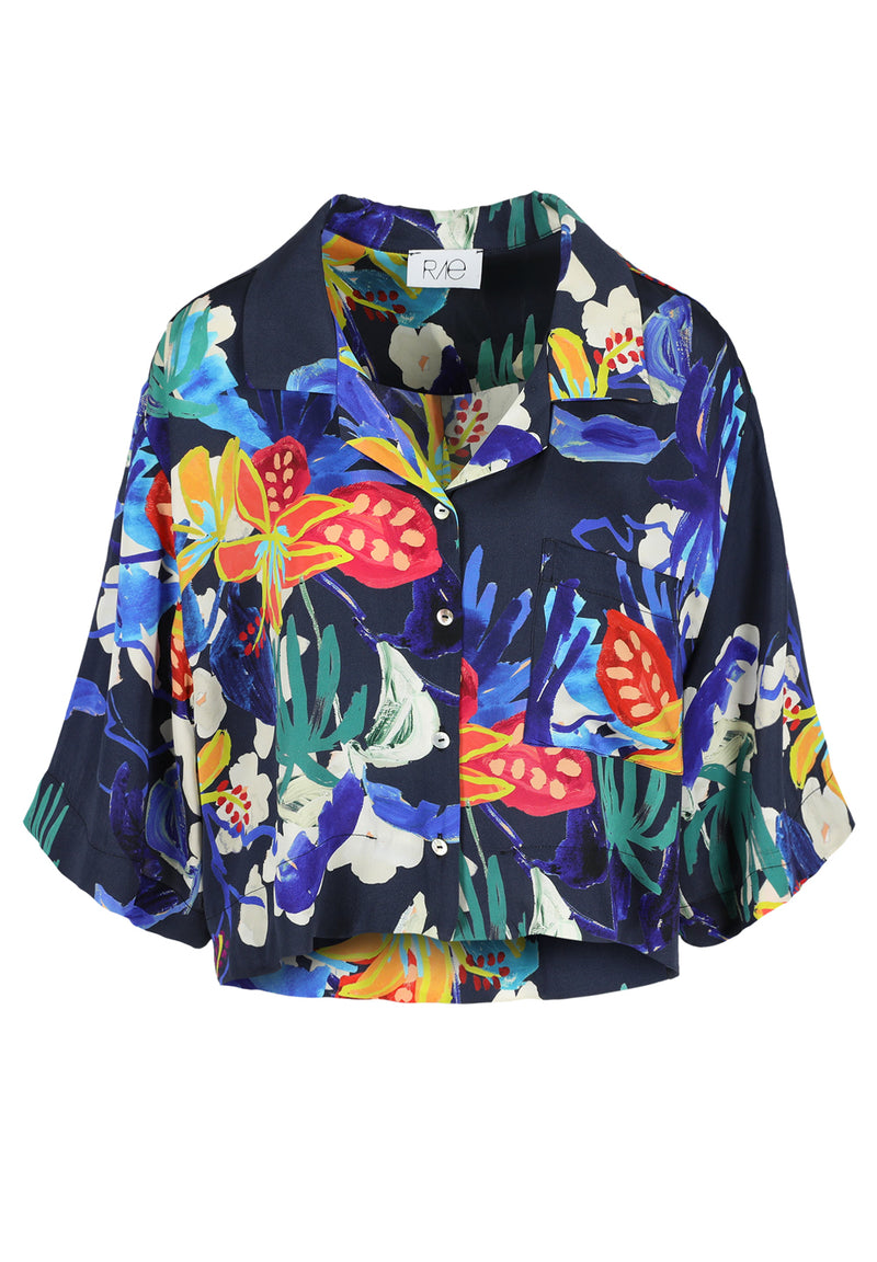 VERONA BLOUSE NAVY FLOWER