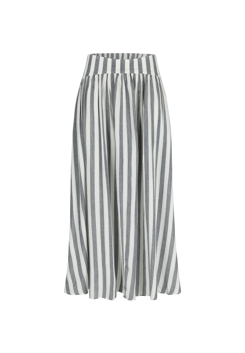 DEIRDRE SKIRT WHITE/NAVY BIG STRIPE