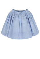 LOUISE TOP DOBBY BLUE/WHITE