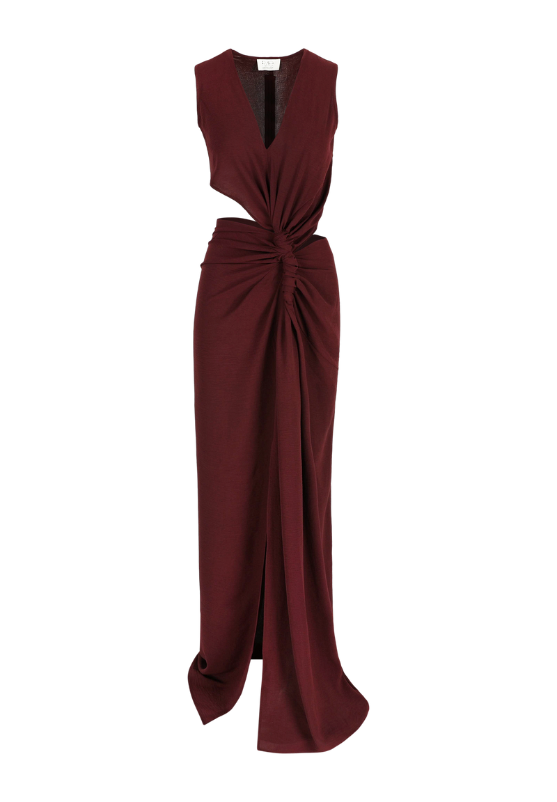 SOUMAYA DRESS MAROON