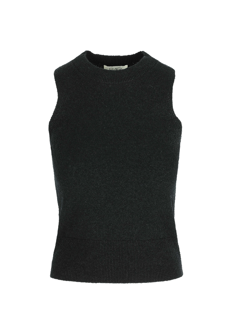 SYLVIE WOOL TOP BLACK