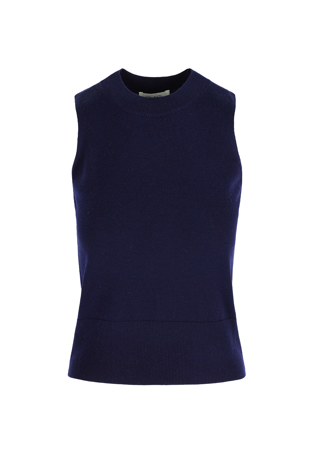 SYLVIE MERINO WOOL TOP NAVY