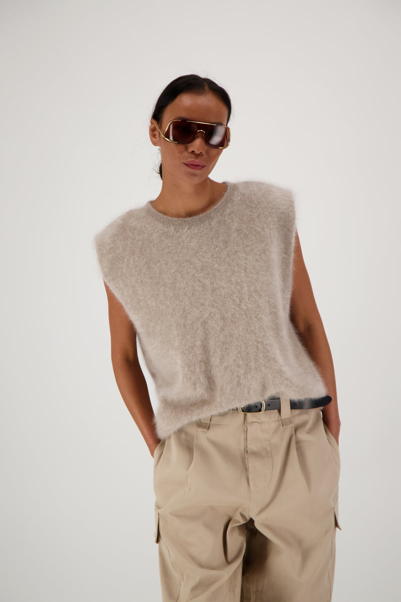 THE MONA TOP IN BRUSHED CASHMERE
